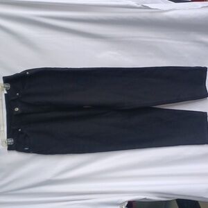 Chic Vintage Deadstock High Waist Tapered Black Relaxed Fit Jeans, Sz 10